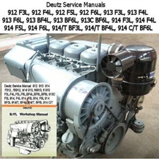 Deutz 912 , 913 , 914 ,  3,  4 , 6  Cylinder Full Computer Repair Manual PDF CD