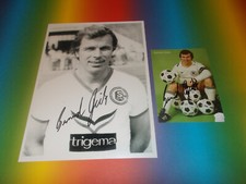 Bernard Dietz DFB FC Schalke 04 signed autograph on 20x28 photo + postcard