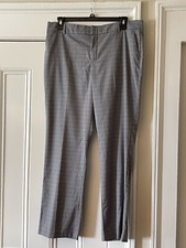 NWT Nine West Barely Bootcut Mid Rise Dress Pants Misses 18 Grey Small Plaid