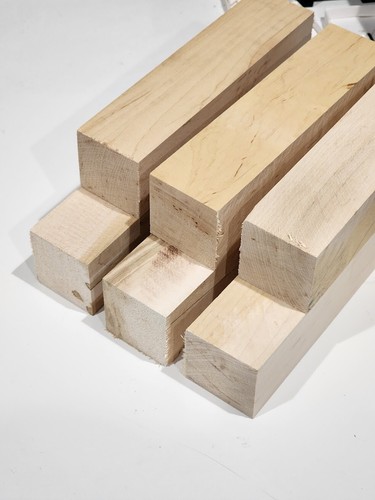 Hard Maple Lumber Turning Blank - 2.5" X 2.5" X 36" Square, Kiln-Dried For Woodworking