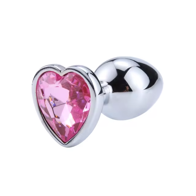 Anal Plug Heart Size L-4CM, Stainless Steel Crystal Anal Plug Removable |  eBay
