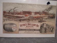 Antique Advertisment Devoe's Brilliant Oil Works