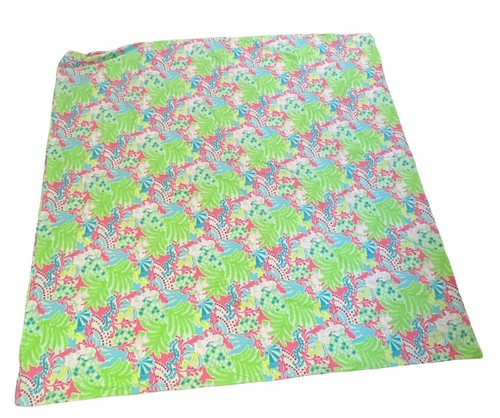 LILLY PULITZER "Checking In" Gecko Garnet Hill Full Queen DUVET Cover - Picture 2 of 12