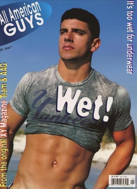 All American Guys Magazine #1 gay jock XY underwear WET