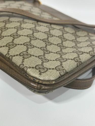 Authentic Gucci Vintage Handbag GG Monogram Beige Brown Leather - Picture 23 of 24