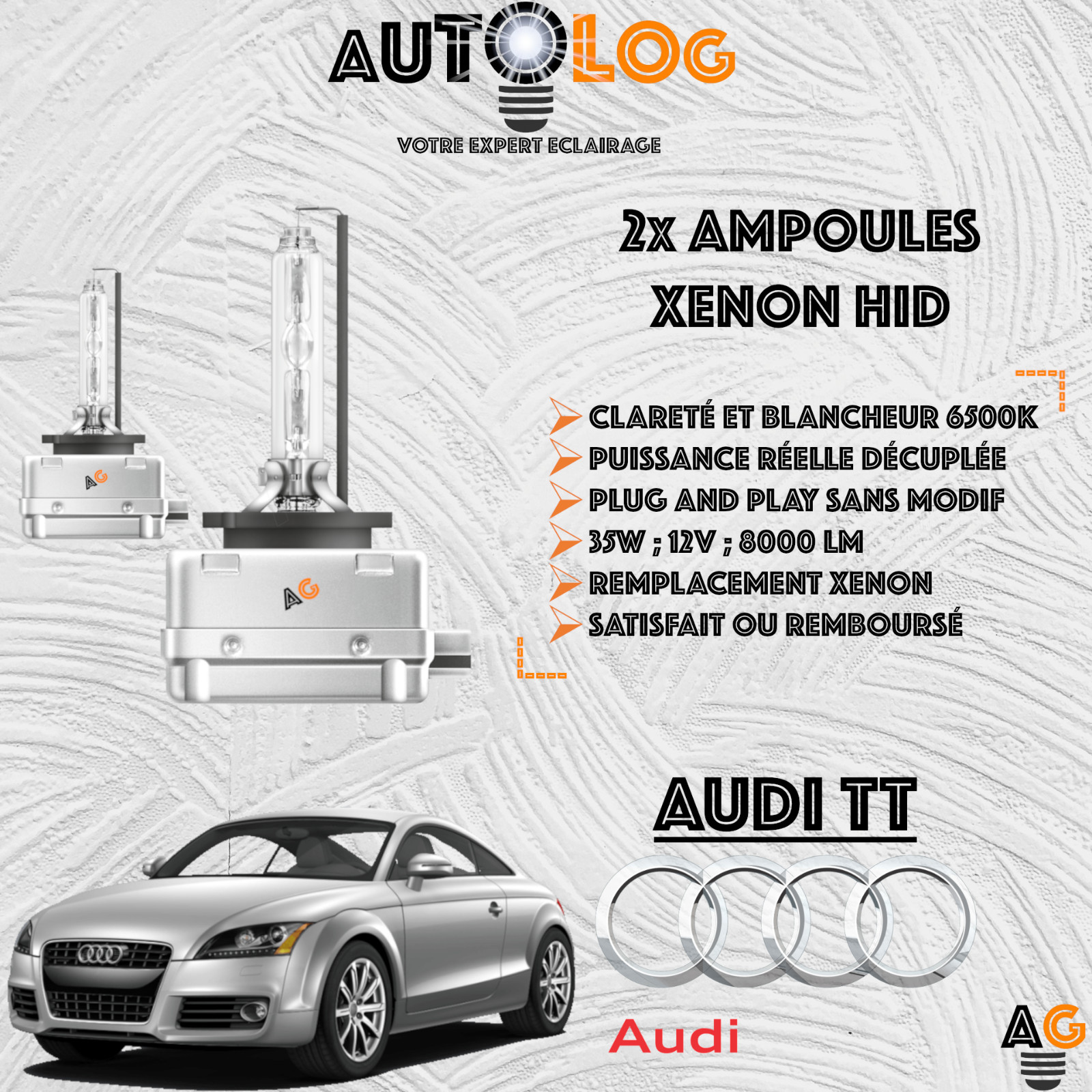 Pack Xenon HID Audi TT pour conduite nocturne sereine - Idéal pour vos trajets de nuit en montagne