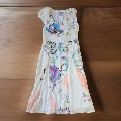 Elisa Cavaletti Dress By Daniela Dallavalle A-Line Dress US S/6 Linen Overlay