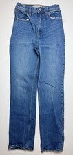 Abercrombie  Fitch 90s Straight Ultra High Rise Jeans Blue 24/00 Short Denim