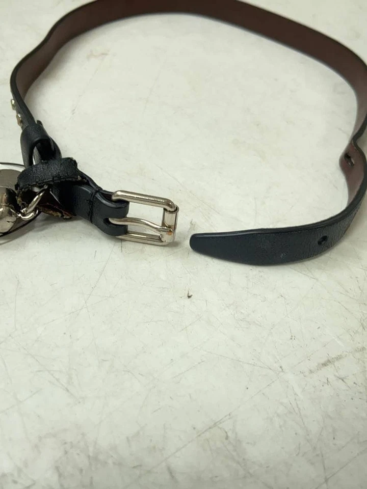 Alexander McQueen Necklace Choker Skull Black Leather - Image 3 of 4