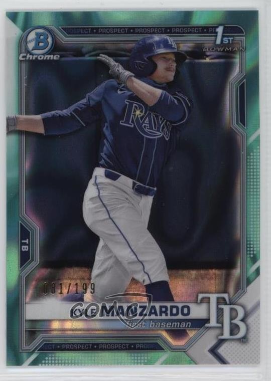 2021 Bowman Draft Chrome Aqua Lava Refractor 81/199 Kyle Manzardo #BDC-191 0s55