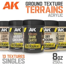 AK Interactive: GROUND TEXTURE - Terrains Effects FX Paste Terrain - 250ml 8oz