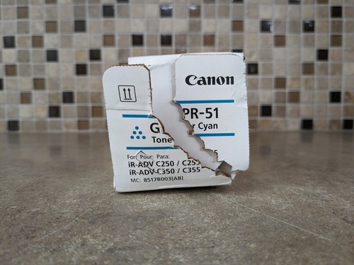 GENUINE CANON GPR51 8517B003 CYAN TONER CARTRIDGE - 第 4/6 張圖片