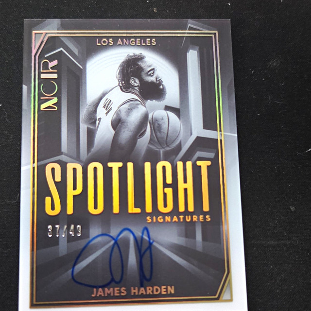 Panini Noir Basketball 2025-26 James Harden Clippers Spotlight Auto SS-HAR /49