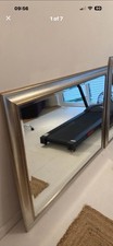 Large Silver Beveled Mirror 88cm x 114cm