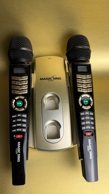 Magic Sing ET23KH Karaoke System Gold/Black, Wireless Microphones