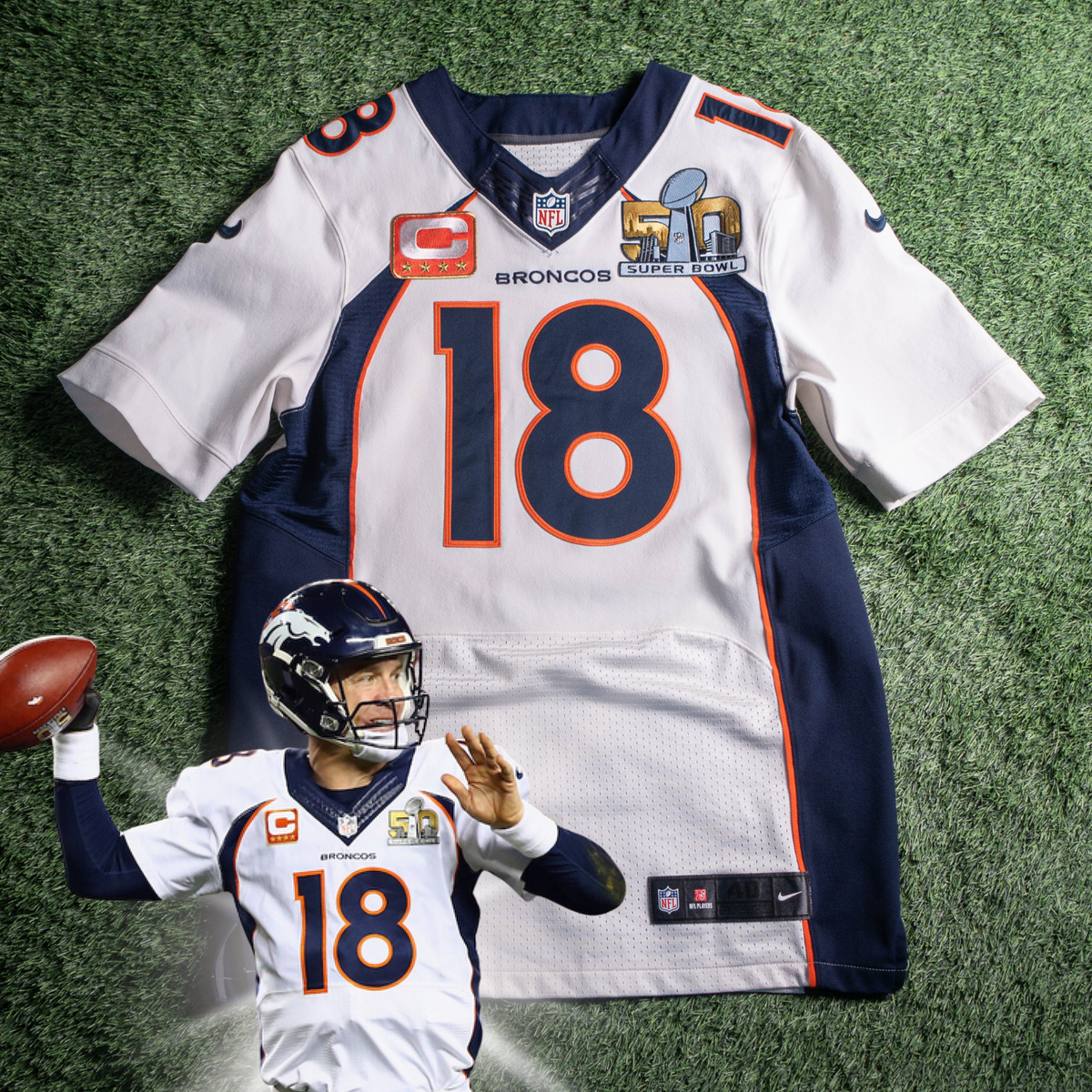 Denver Broncos Super Bowl Jersey De Peyton Manning Authentic
