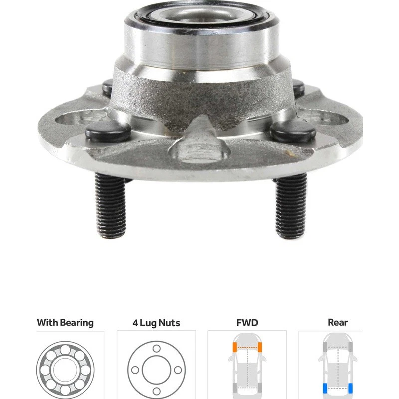 Buje de rueda para Honda Civic CRX Wagovan Acura EL 1985-2000 Foto 2 de 4