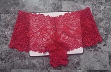 NWT VICTORIA'S SECRET DREAM ANGELS S RED FLORAL LACE SHORTIE BOYSHORT PANTIES