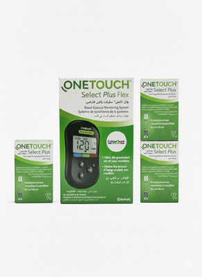 OneTouch Select Plus Flex Glucose Meter + 150 Test Strips | Bluetooth | Sealed