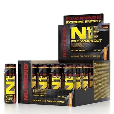 (20,83 EUR/l) Nutrend N1 Shot 20 x 60ml Ampullen Pre-Workout Koffein Booster