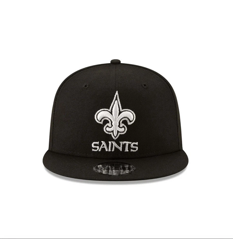 Gorra New Era New Orleans Saints básica blanca y negra 9FIFTY Snapback Foto 3 de 4