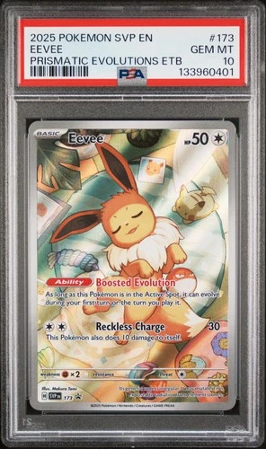 2025 POKEMON SVP EN-SV BLACK STAR PROMO #173 EEVEE PSA 10