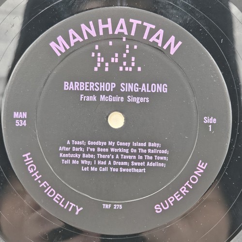 Frank McGuire Singers – Barbershop Sing-Along; Manhattan Records – MAN 534; EX - Imagen 3 de 6