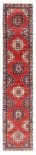 Vintage Hand-knotted Runner Rug 1'8" x 9'2" Traditional Oriental Wool Carpet