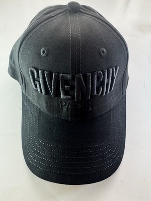 Givenchy Paris Embroidered Baseball Cap Jet Black on black Unisex