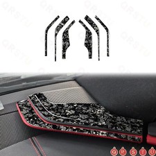 Forged Silver Gold Foil Carbon Fiber A-Pillar Speakers Trim For Corvette C8 20+