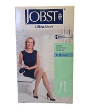 Jobst Support Compression Stockings, Knee,C.T. Lg,9.5-11,CT,8-15mmHg,Sun Bronze