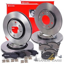 BREMBO COATED BREMSSCHEIBEN +BREMSBELÄGE VORNE+HINTEN FÜR PEUGEOT 206 AB BJ 2001
