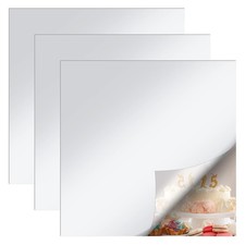 3pcs Two Way Mirror, Acrylic Mirror Wall-Mirror Acrylic 12x12 Inches Sticky M...