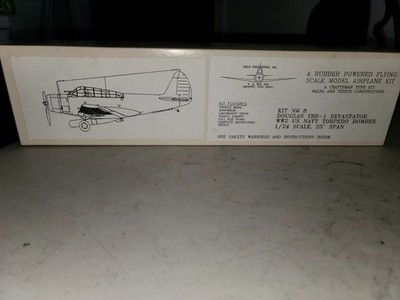 diels engineering wooden rubber band or RC 1/24 Douglas Devastator Tbd-1 Torpedo