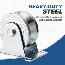 NEW 3.86" V Groove Gate Wheel with Dual U-Bolts Sliding Gate Wheels Heavy Duty