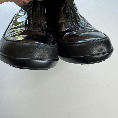 Cole Haan Air Luna Womens Size 7 B Waterproof Shoes Black Patent Leather Zip Up - Picture 10 of 10