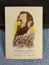 2006 TOPPS ALLEN & GINTER STONEWALL JACKSON #342 RC U.S. CIVIL WAR GENERAL