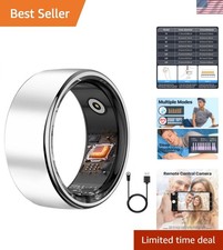 Waterproof Smart Ring: 7 Days of Health Fitness Tracking - Sleek Design