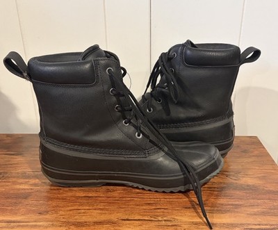London Fog Men's Black Water-resistant Thinsulate Duck Boot Low Heel Size 10