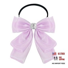 Oversized Womens Bow Tie, Pre-tied Adjustable Girl's Bowtie Light Purple