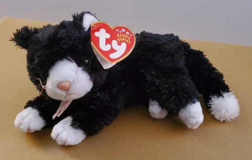 "Booties" black cat kitten Vintage  TY Beanie Babies Collectible