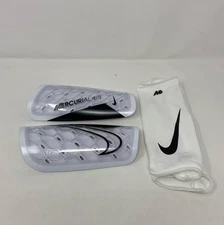Nike Mercurial Lite Soccer Shin Guards - White/White/Black, Size M (DV1771-100)