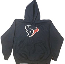 Houston Texans NFL Logo Long Sleeve Hoodie Sweatshirt Men's Size Large NWT Navy