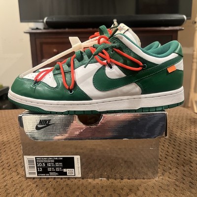 Size 10.5- Nike Dunk Low x OFF-WHITE Pine Green CT0856-100 sb Tiffany doom
