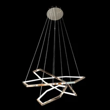 Modern Chrome LED Geometric Chandelier