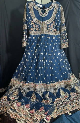 Brand - Zarqun Premium - Beautiful Heavy Emb Long Dress - Medium Size - $120 - Picture 5 of 21