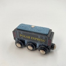 Polar Express Wooden Railway Tender Coal Car Magnetic Train Toy Warner Bros 2007