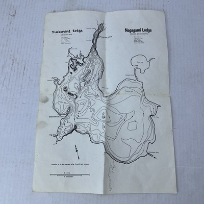 Lake Depth Bathymetric Map Nagagami Lake Lodge Timberwolf Wawa Ontario Canada