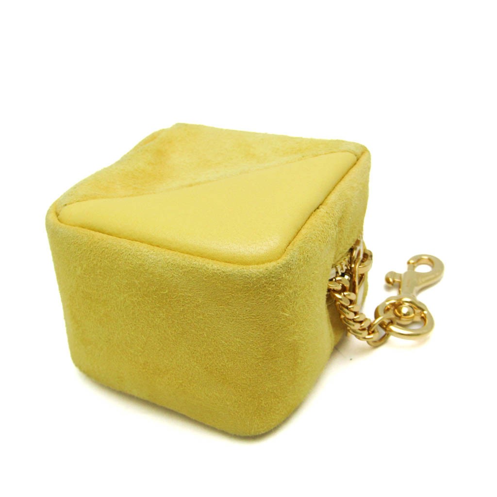 Yves Saint Laurent Mini Pouch Bag in Pelle Charm Giallo Piccolo Porta Accessori