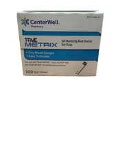 100 CenterWell True Metrix Diabetic Blood Glucose Test Strips Expire 5/26+